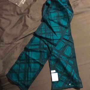 Thirty-One Teal Plaid Scarf